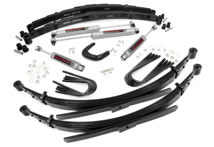 Rough Country 250-88-9230 4 Inch Suspension Lift System 88-91 3/4-Ton Suburban 4WD 52 Inch Rear Springs Rough Country - Truck Part Superstore