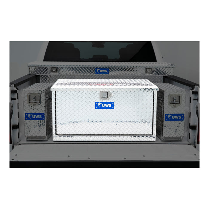 UWS TBC-38-DS Bright Aluminum 38in. Utility Chest Box with Drawers - Truck Part Superstore