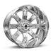 AMERICAN TRUXX AT154-2273C-44 AT154 BOMB CHROME 20X12 5-127 -44mm 78.1mm - Truck Part Superstore