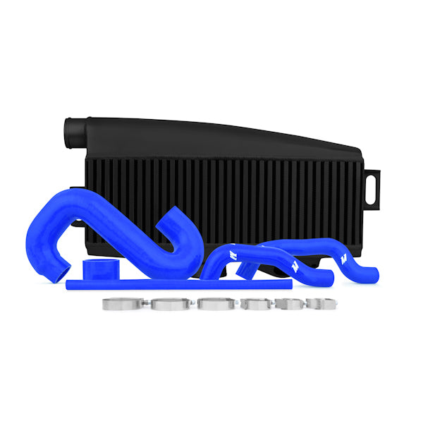 Mishimoto MMTMIC-WRX-01BKBL Subaru WRX/STI Perf. Top-Mount Intercooler Kit (black w/ blue pipes), 2002-2007 - Truck Part Superstore