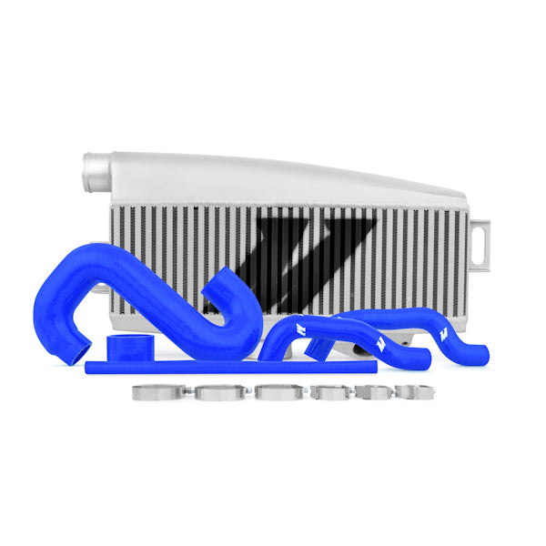 Mishimoto MMTMIC-WRX-01SLBL Subaru WRX/STI Perf. Top-Mount Intercooler Kit (silver w/ blue pipe), 2002-2007 - Truck Part Superstore