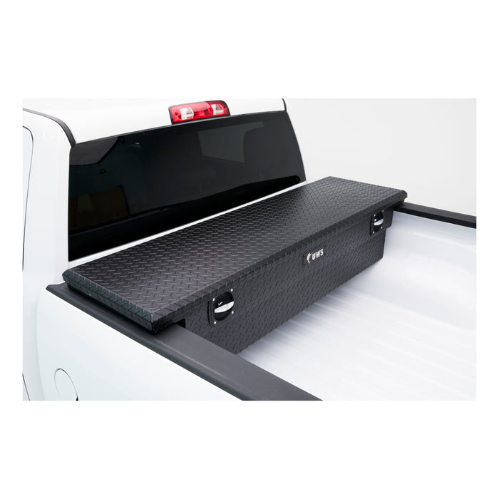 UWS SL-69-LP-MB Matte Black 69in. Secure Lock Truck Tool Box; Low Profile (LTL Shipping Only) - Truck Part Superstore