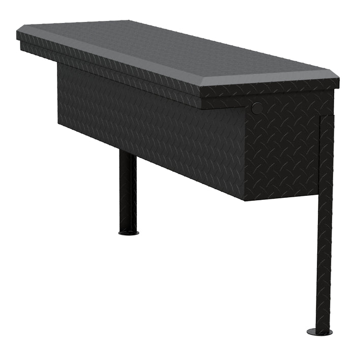 UWS TBSM-48-LP-MB Matte Black Aluminum 48in. Truck Side Tool Box; Low Profile (LTL Shipping Only) - Truck Part Superstore