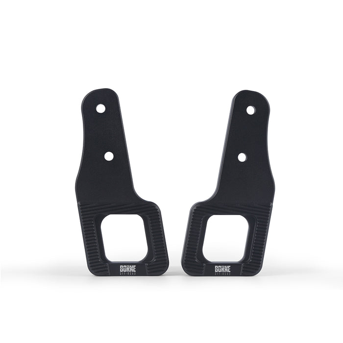 Mishimoto BNTH-F150-17BK Borne Off-Road Billet Tow Hooks, fits Ford Raptor 2017+, Micro-Wrinkle Black - Truck Part Superstore