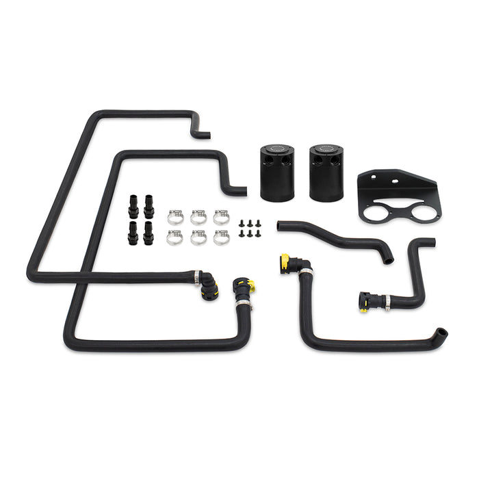 Mishimoto MMBCC-F27T-18SBE Baffled Oil Catch Can Kit, Fits Ford F-150 2.7L EcoBoost 2018-2020 - Truck Part Superstore