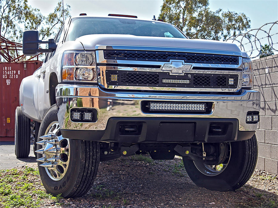 Rigid Industries 40337 2007-2013 CHEVY 1500 AND 2010 2500/3500 FOG LIGHT MOUNT FITS 4 D-SERIES - Truck Part Superstore