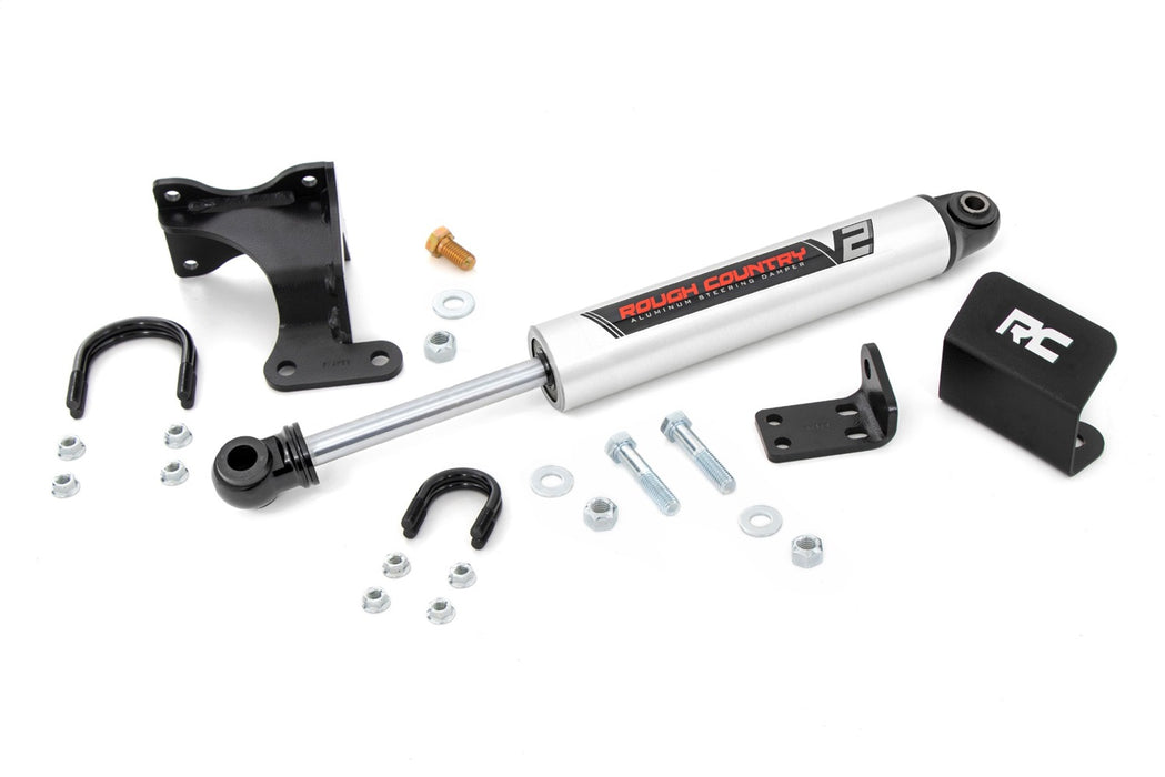 Rough Country 8731970 V2 Steering Stabilizer Axle Bracket 07-18 Jeep Wrangler JK Rough Country - Truck Part Superstore