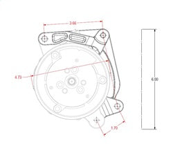 Holley 20-211 Low Mount A/C Bracket - Truck Part Superstore