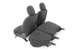 Rough Country 91012 Jeep Neoprene Seat Cover Set Black 18-20 Wrangler JL Unlimited w/Rear Center Armrest Rough Country - Truck Part Superstore