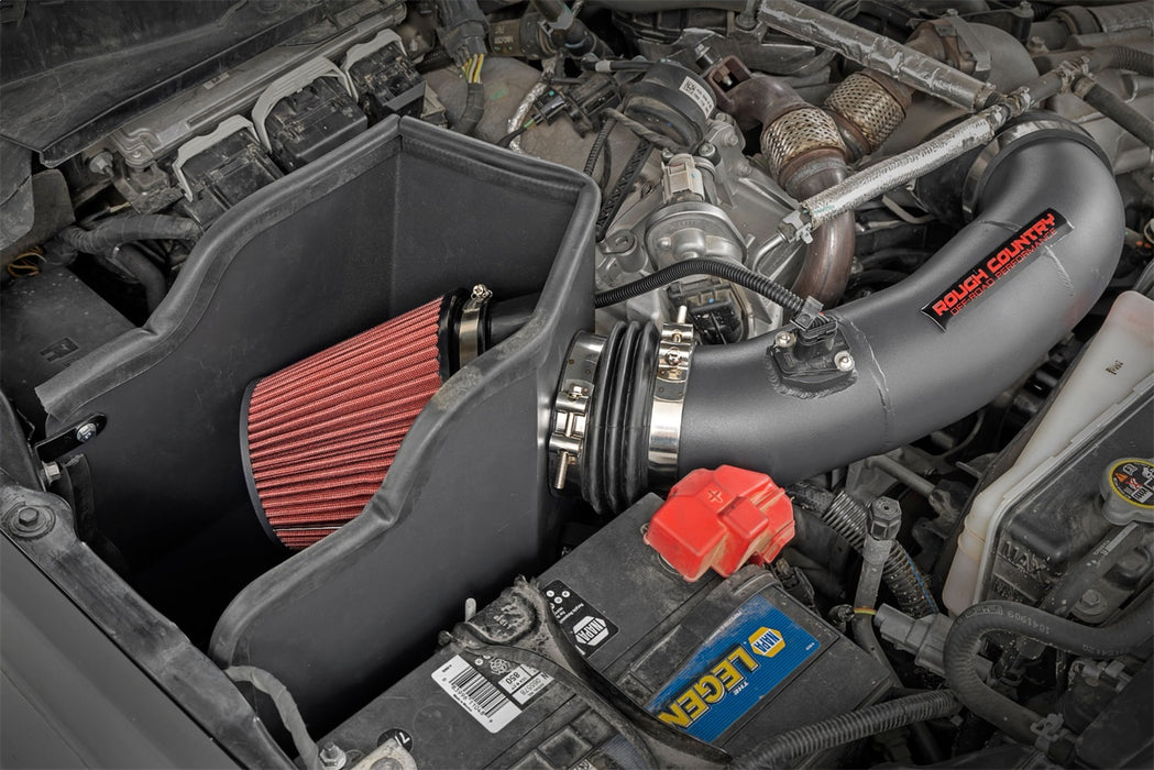 Rough Country 10490PF Rough Country 6.7L Cold Air Intake w//Prefilter Ford Super Duty (17-20) With Pre-Filter Bag Rough Country - Truck Part Superstore