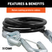 CURT 80151 44-1/2in. Safety Cables with 2 Snap Hooks (5;000 lbs; Vinyl-Coated; 2-Pack) - Truck Part Superstore