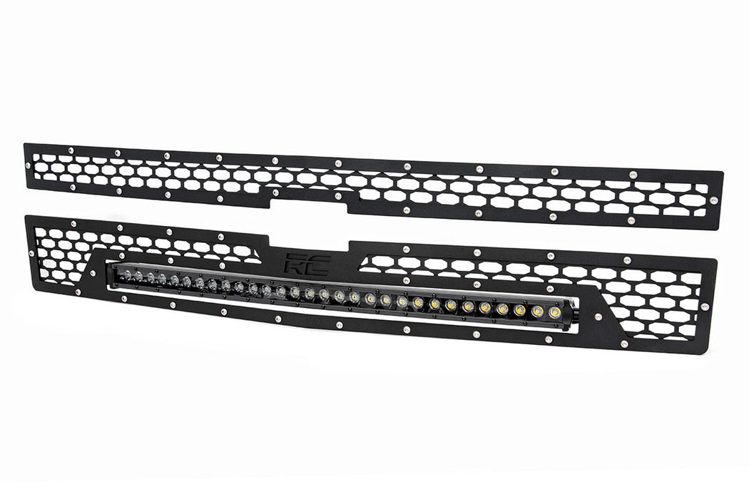 Rough Country 70103 Mesh Grille w/30 Inch Black Series LED 14-15 Silverado 1500 Rough Country - Truck Part Superstore