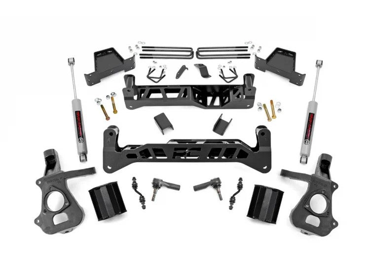 Rough Country 18731 7 Inch Suspension Lift Kit w/N3 14-18 Silverado/Sierra 1500 2WD Aluminum/Stamped Steel Rough Country - Truck Part Superstore