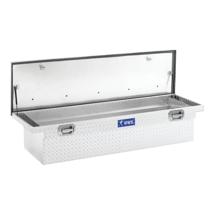 UWS EC10611 Bright Aluminum 72in. Crossover Box with Pull Handles (Heavy Packaging) - Truck Part Superstore