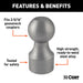 CURT 40094 CURT 40094 Raw Steel Weld-On Gooseneck Ball; 2-5/16-Inch Diameter; 30;000 lbs - Truck Part Superstore