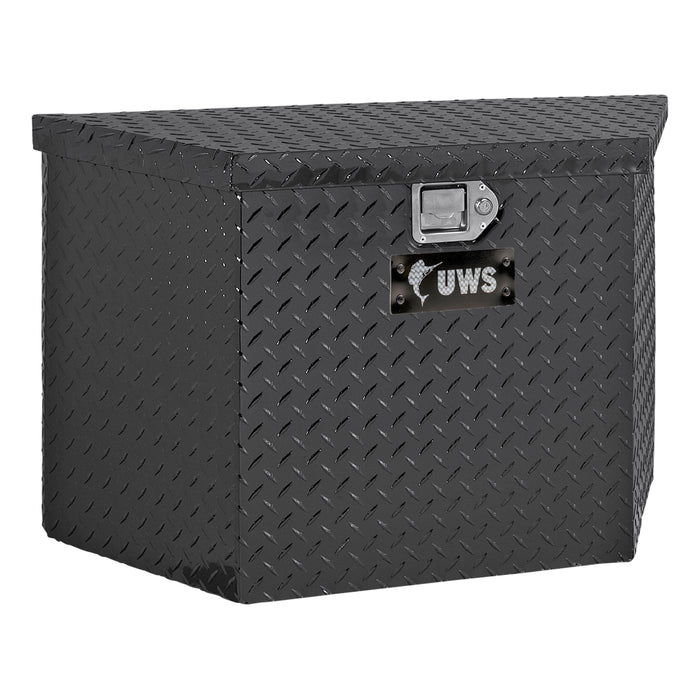 UWS TBV-49-BLK Gloss Black Aluminum 49in. Trailer Tongue Box (LTL Shipping Only) - Truck Part Superstore