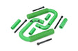 Rough Country 6501GREEN Jeep Front Solid Steel Grab Handles 07-18 Wrangler JK Green Rough Country - Truck Part Superstore