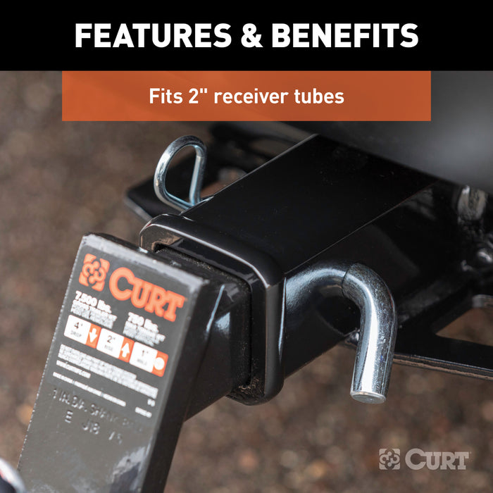 CURT 45554 Towing Starter Kit with 2in. Ball (2in. Shank; 7;500 lbs; 4in. Drop) - Truck Part Superstore