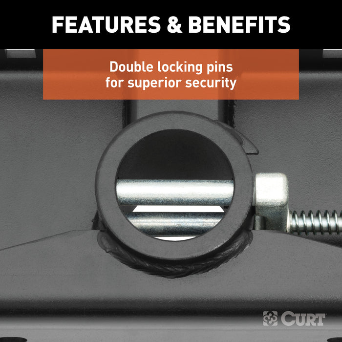 CURT 60602 Double Lock 2-5/16in. Offset Gooseneck Ball (4in. Rearward Offset) - Truck Part Superstore