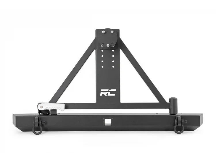 Rough Country 10592A Jeep Classic Full Width Rear Bumper w/Tire Carrier 87-06 Wrangler YJ/TJ Rough Country - Truck Part Superstore