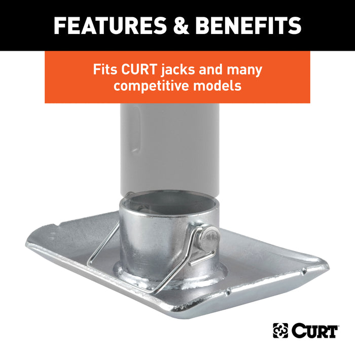 CURT 28273 CURT 28273 Trailer Jack Foot; Fits 2-Inch Diameter Tube; Supports 2;000 lbs - Truck Part Superstore