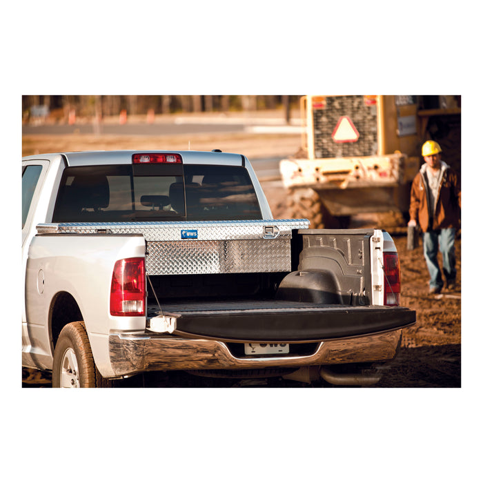 UWS TBS-72-LP Bright Aluminum 72in. Crossover Truck Tool Box; Low Profile (LTL Shipping Only) - Truck Part Superstore