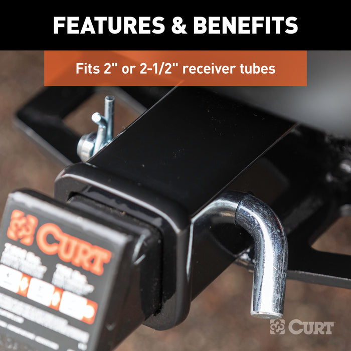 CURT 21583 5/8in. Hitch Pin with Groove (2in. or 2-1/2in. Receiver; Zinc; Packaged) - Truck Part Superstore
