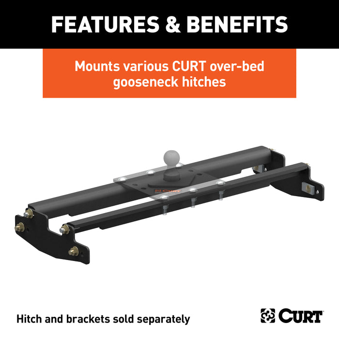 CURT 61301 Over-Bed Gooseneck Installation Brackets; Select Silverado; Sierra 2500; 3500 HD - Truck Part Superstore