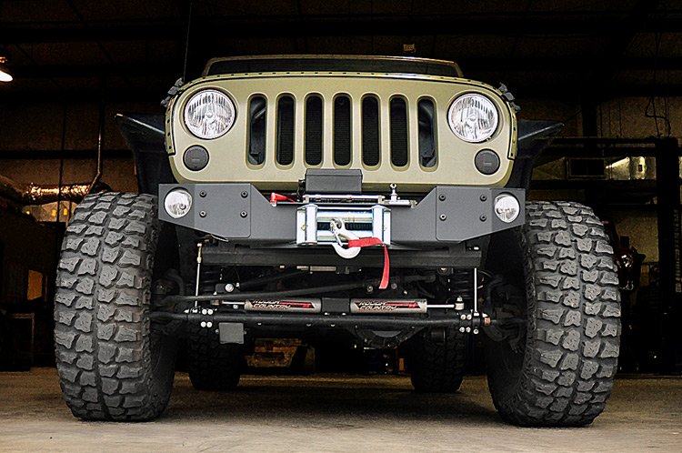 Rough Country 1059 Jeep Hybrid Stubby Winch Bumper 07-18 Wrangler JK Rough Country - Truck Part Superstore