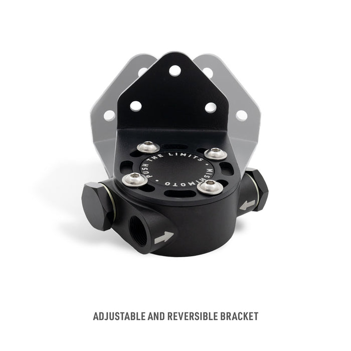 Mishimoto MMOC-RFH-M20BK Mishimoto Remote Oil Filter Mount, M20 X 1.5 Filter Thread, Black - Truck Part Superstore
