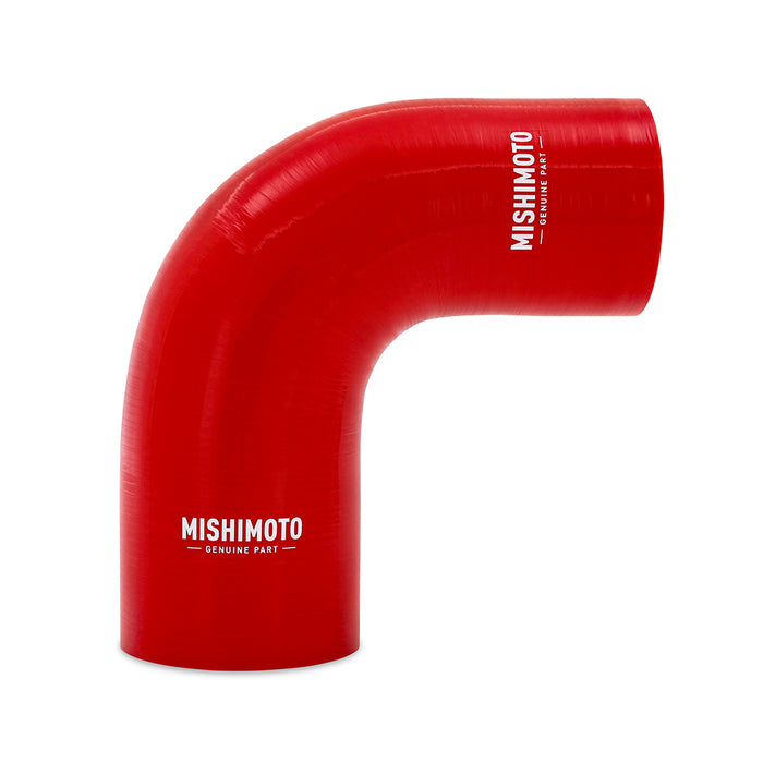 Mishimoto MMCP-R90-22525RD Mishimoto 90-Degree Silicone Transition Coupler, 2.25-in to 2.50-in, Red - Truck Part Superstore