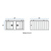 UWS DB-4848 Bright Aluminum 48in. x 48in. Double-Door Dog Box with Divider - Truck Part Superstore