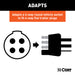 CURT 57444 Electrical Adapter (4-Way Round Vehicle to 4-Way Flat Trailer; Packaged) - Truck Part Superstore
