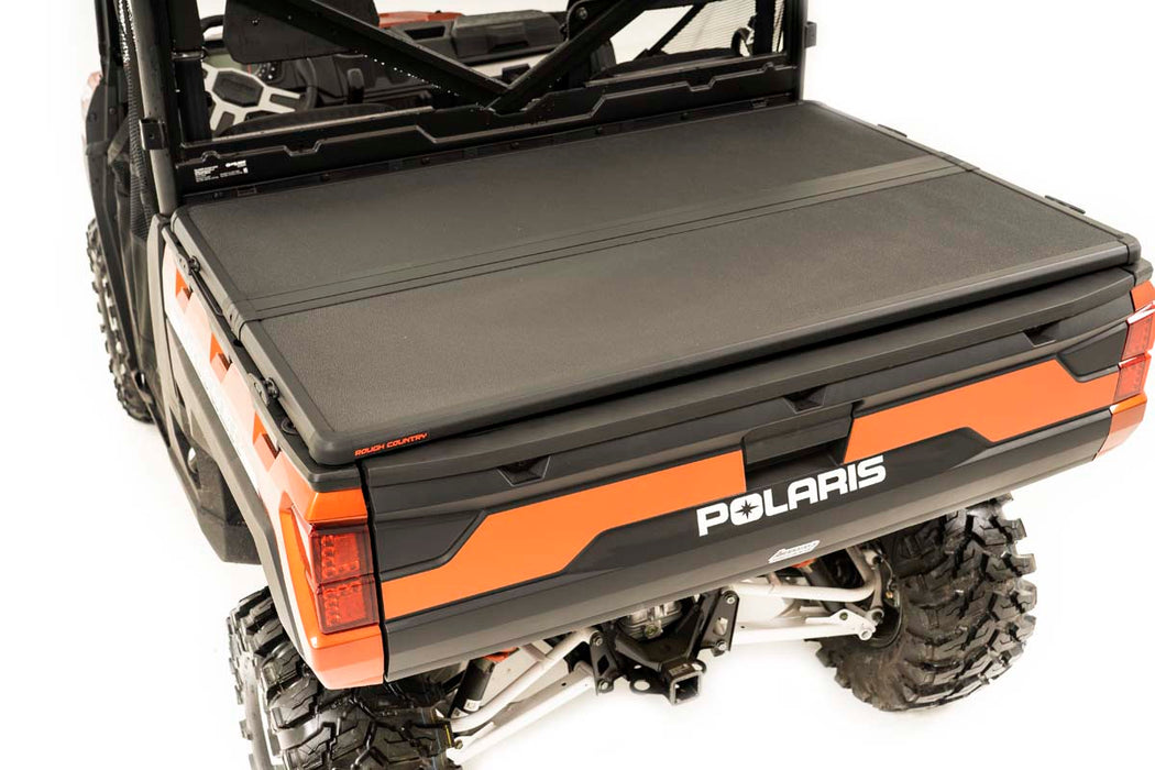 Rough Country 47719540 Polaris Hard Folding Bed Cover w/o Tailgate Lock 13-20 Ranger 570XP/900XP/1000XP Rough Country - Truck Part Superstore