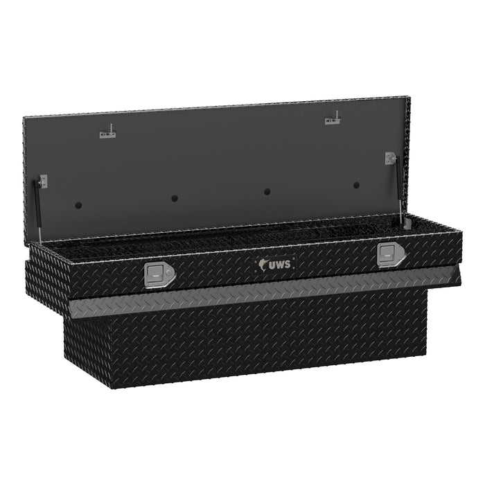 UWS TBC-60-N-BLK Gloss Black Aluminum 60in. Notched Utility Chest Box (LTL Shipping Only) - Truck Part Superstore