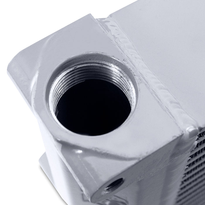 Mishimoto MMOC-OO-17SL Universal Heavy-Duty Bar-and-Plate Oil Cooler, 17in Core, Opposite-Side Outlets - Truck Part Superstore