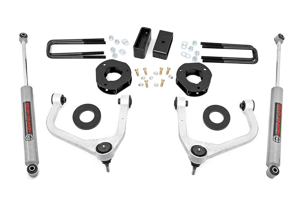 Rough Country 22630 3.5 Inch Suspension Lift Kit w/Forged Upper Control Arms 19-20 GMC Silverado/Sierra 1500 4WD/2WD Rough Country - Truck Part Superstore