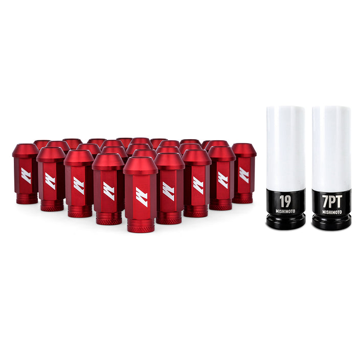 Mishimoto MMLG-15-27LRD Mishimoto Aluminum Locking Lug Nuts, M12 X 1.5, Fits Ford Bronco 2021+, Red - Truck Part Superstore