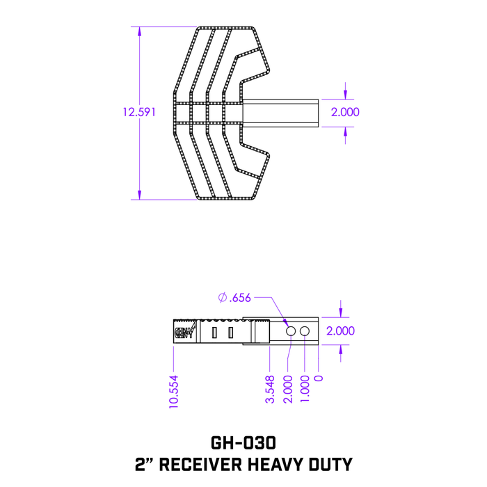 GEN-Y Hitch GH-030 2" Shank Heavy-Duty 500lb Serrated Hitch Step - Truck Part Superstore