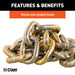 CURT 80316 35in. Safety Chain with 1 Clevis Hook (24;000 lbs; Yellow Zinc) - Truck Part Superstore
