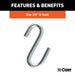 CURT 80020 27in. Safety Chain with 1 S-Hook (2;000 lbs; Clear Zinc) - Truck Part Superstore