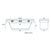 UWS TBSD-60A-BLK Gloss Black Aluminum 60in. Deep Angled Truck Tool Box (LTL Shipping Only) - Truck Part Superstore