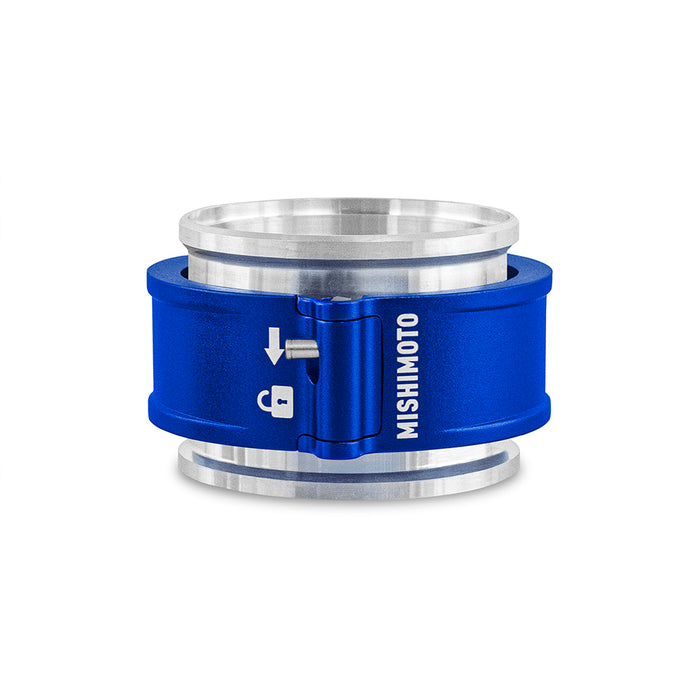 Mishimoto MMCLAMP-QD-25BL Quick Release Clamp Assembly, 2.5in Blue - Truck Part Superstore