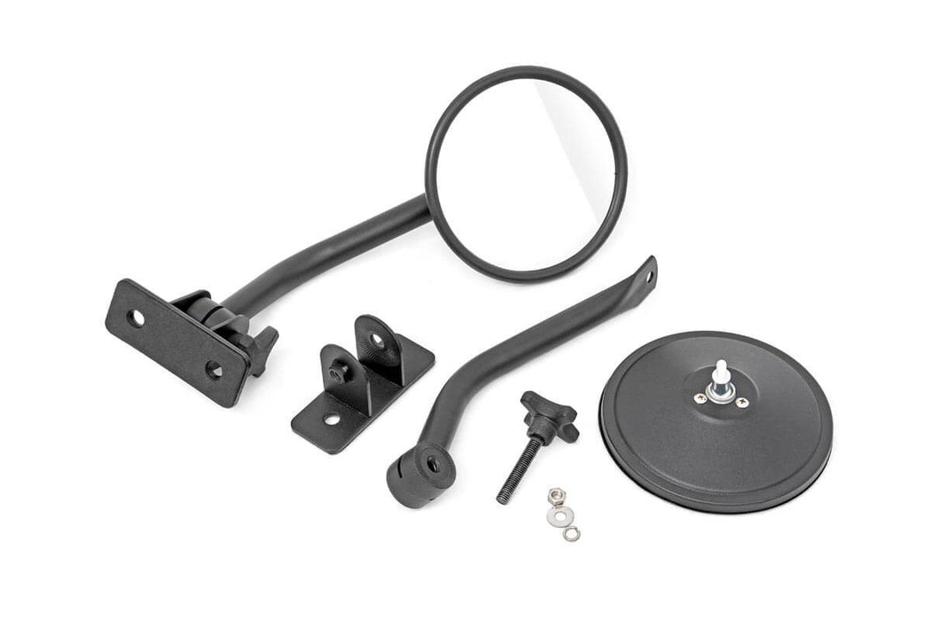 Rough Country 10519 Jeep Classic Round Folding Mirror 07-18 Wrangler JK Rough Country - Truck Part Superstore