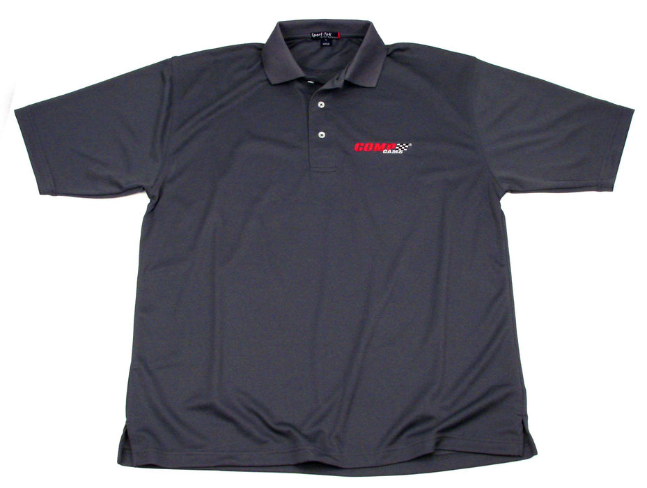 COMP Cams C1016-XXL Gray COMP Cams Logo Dri Mesh XX-Large Polo Shirt - Truck Part Superstore