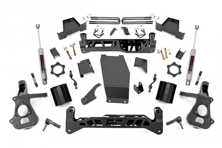 Rough Country 17431 7 Inch Suspension Lift Kit 14-18 Silverado/Sierra 1500 4WD Aluminum/Stamped Steel Rough Country - Truck Part Superstore