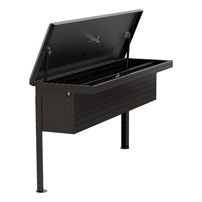 UWS TBSM-48-LP-BLK Gloss Black Aluminum 48in. Truck Side Tool Box; Low Profile (LTL Shipping Only) - Truck Part Superstore