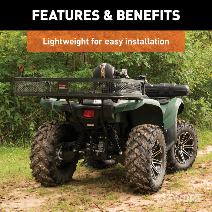 CURT 18101 CURT 18101 41 x 26-Inch Universal ATV Cargo Carrier; Black Steel - Truck Part Superstore