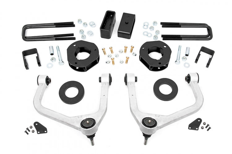 Rough Country 29601 3.5 Inch GMC Suspension Lift Kit w/Upper Control Arms 19-20 Silverado/Sierra 1500 4WD/2WD w/Adaptive Ride Control Rough Country - Truck Part Superstore