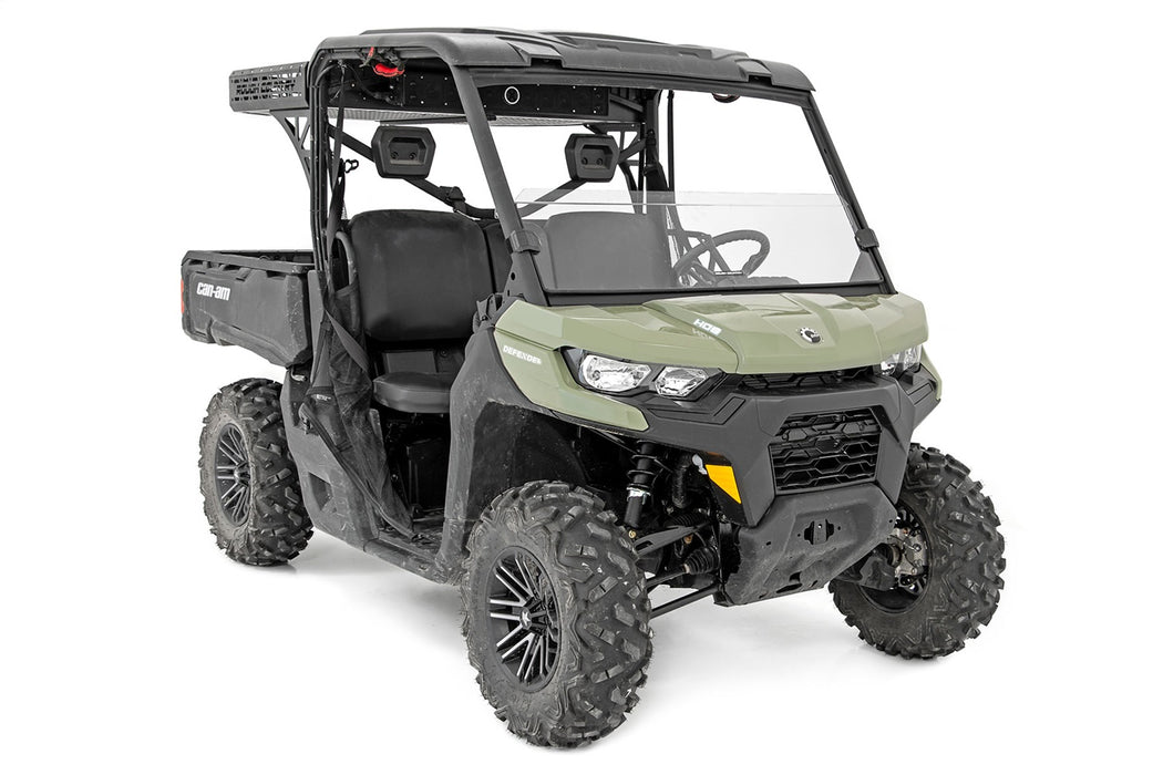 Rough Country 98162031A Half Windshield Scratch Resistant 16-22 Can-Am Defender 4WD Rough Country - Truck Part Superstore